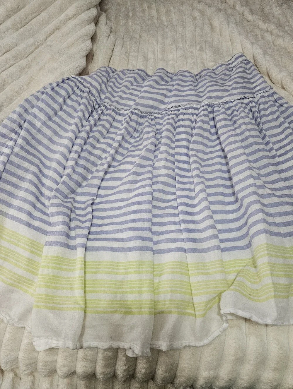 NWOT - Old Navy White W/ Blue/purple & Green/yellow Stripes Maxi Skirt, Size XXL - Picture 4 of 4